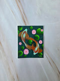 Koi fish swimming in a pond